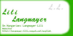 lili langmayer business card